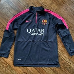 Nike FC Barcelona Performance Halfzip Size Small